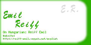 emil reiff business card